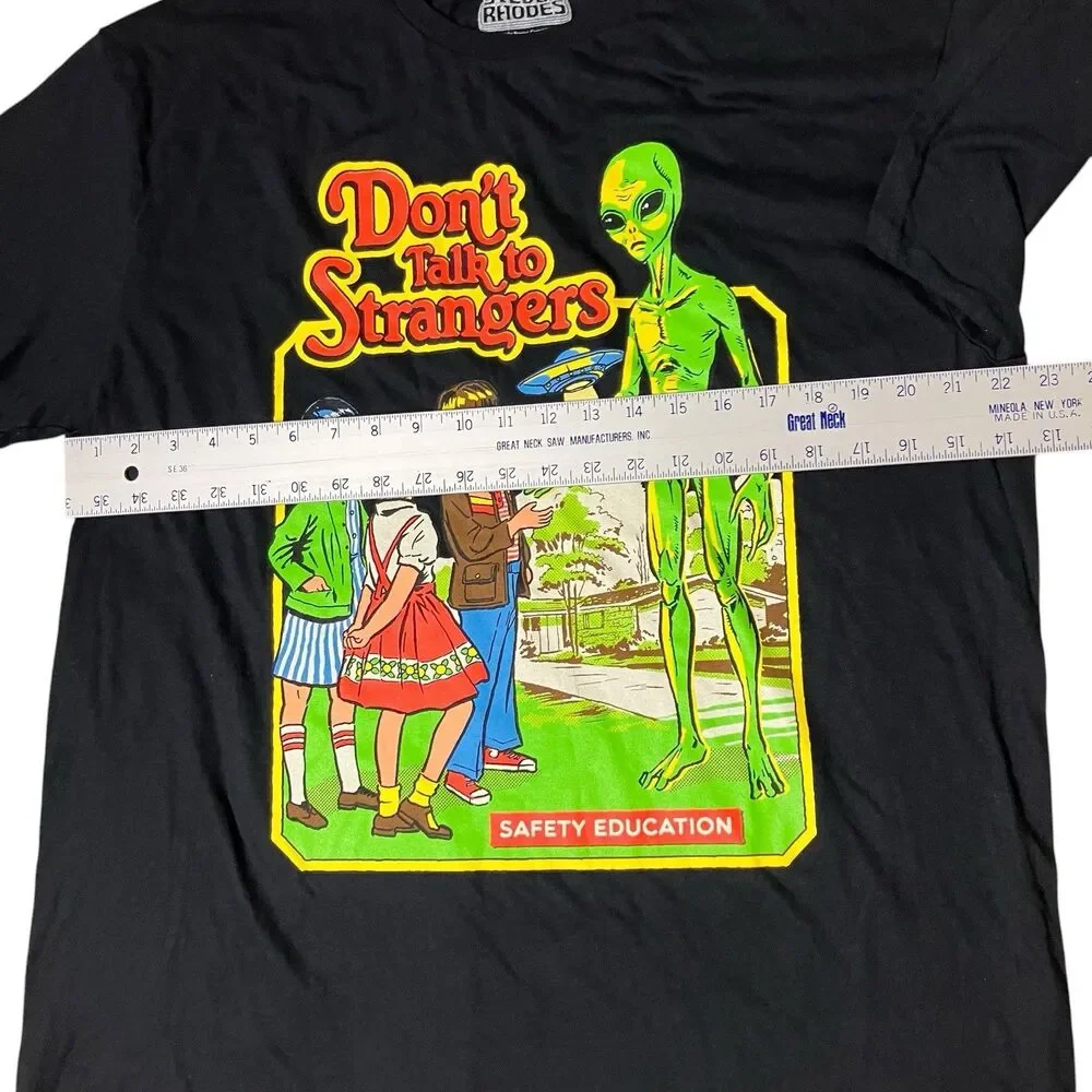 Steven Rhodes T Shirt Mens XL Alien UFO Funny Graphic Retro Streetwear Space - Picture 5 of 9